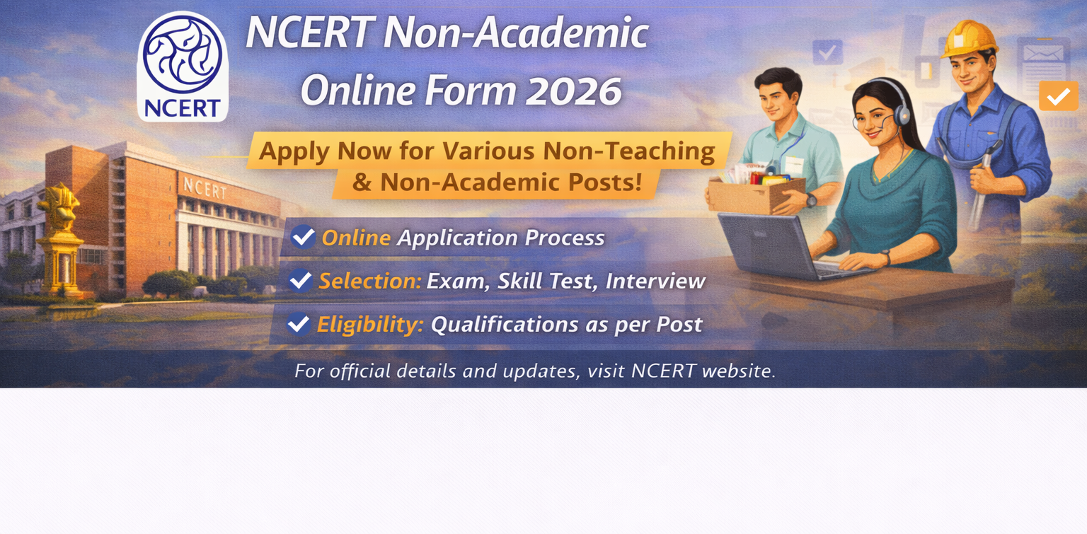 NCERT Non Academic Online Form 2026 
